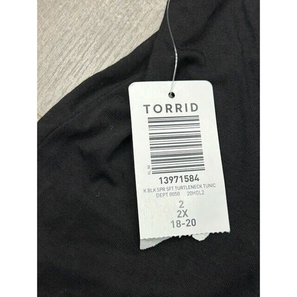 NWT Torrid Womens Super Soft Black Turtleneck Favorite Tunic Knit Black Size 2X - Picture 7 of 9